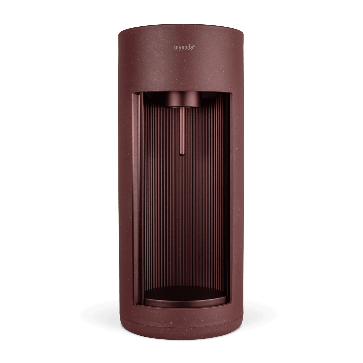 A Glassy sparkling water maker colour beetroot viewed from the front