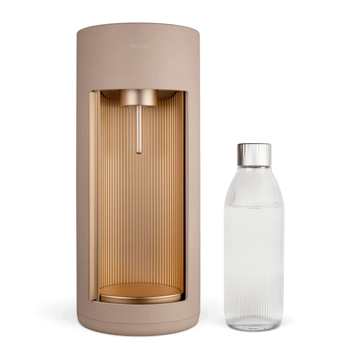 Latte Glassy sparkling water maker and glass bottle