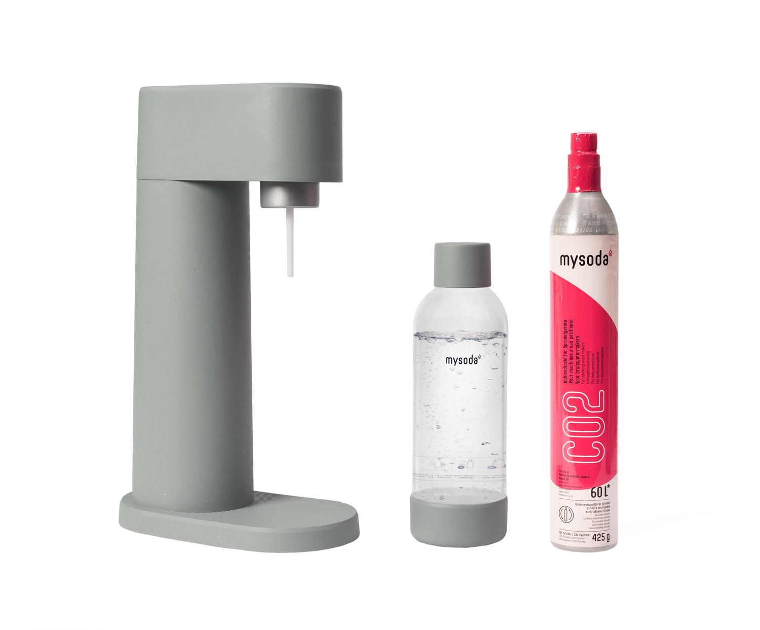 Pigeon Mysoda Woody sparkling water maker with bottle and co2 cylinder