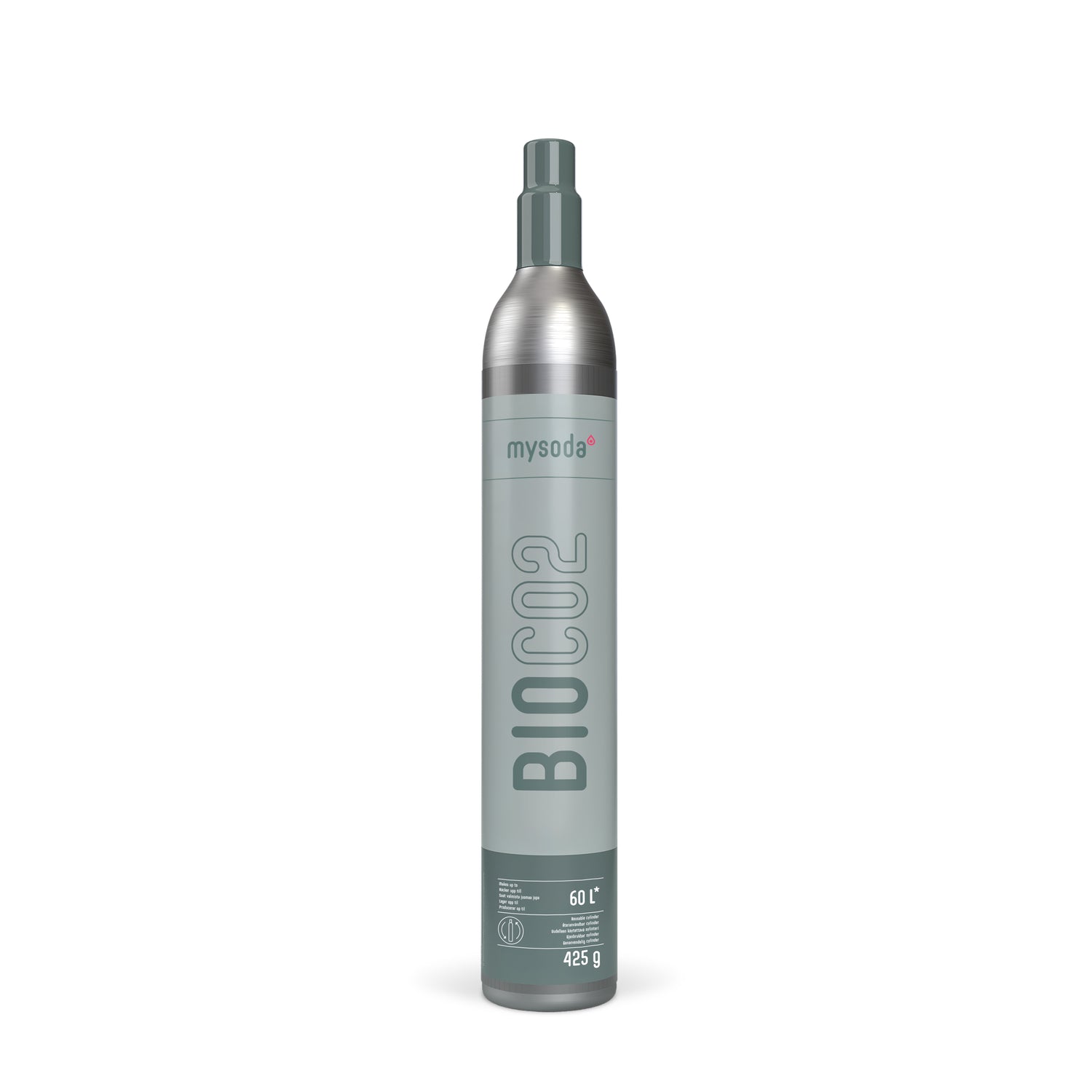 A Mysoda Bio-CO2 cylinder