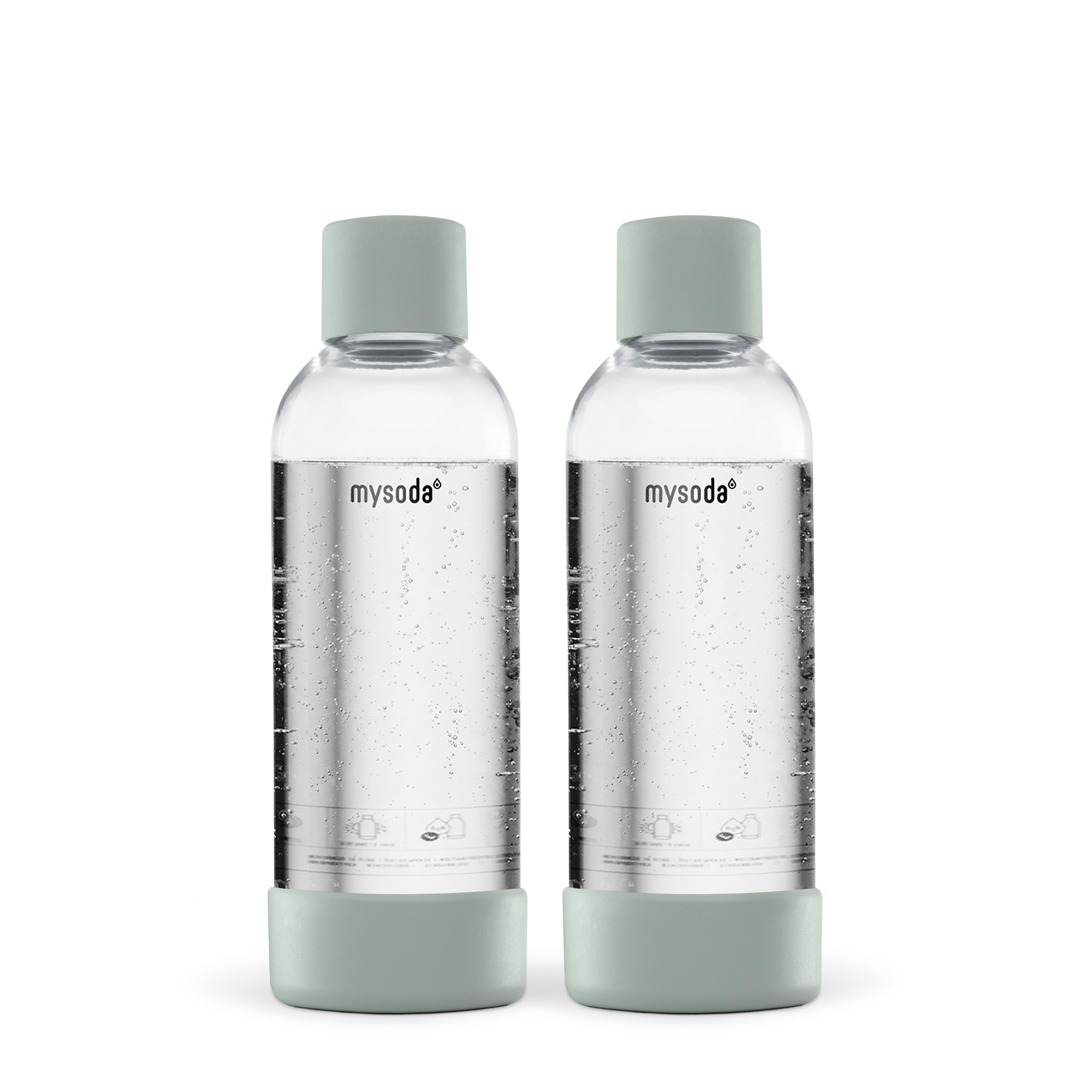 Wasserflasche 1 Liter, 2er-Pack – Mysoda