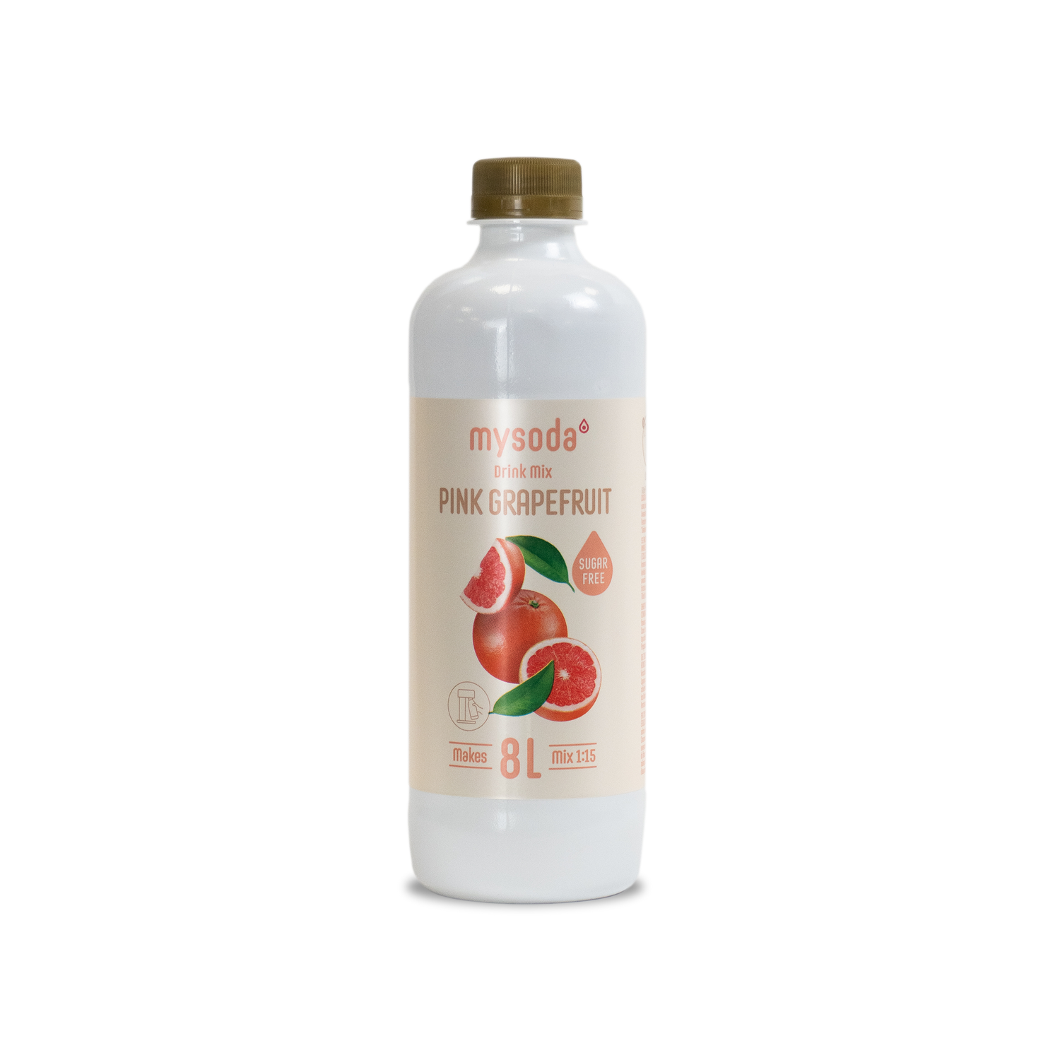 A Mysoda drink mix bottle pink grapefruit sugar-free