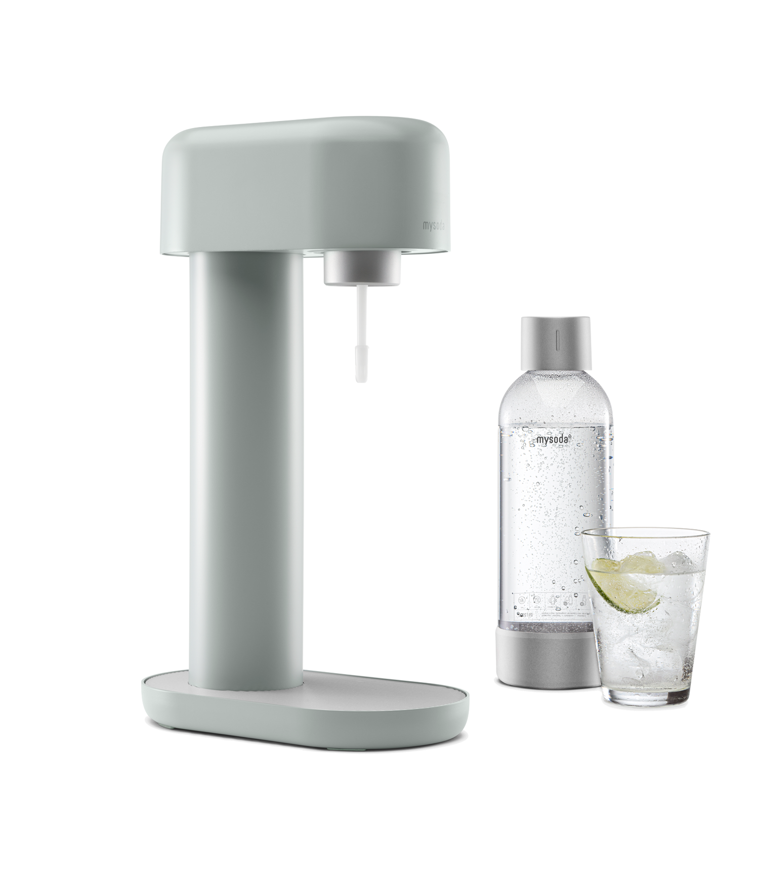 A pigeon Ruby sparkling water maker with bottle