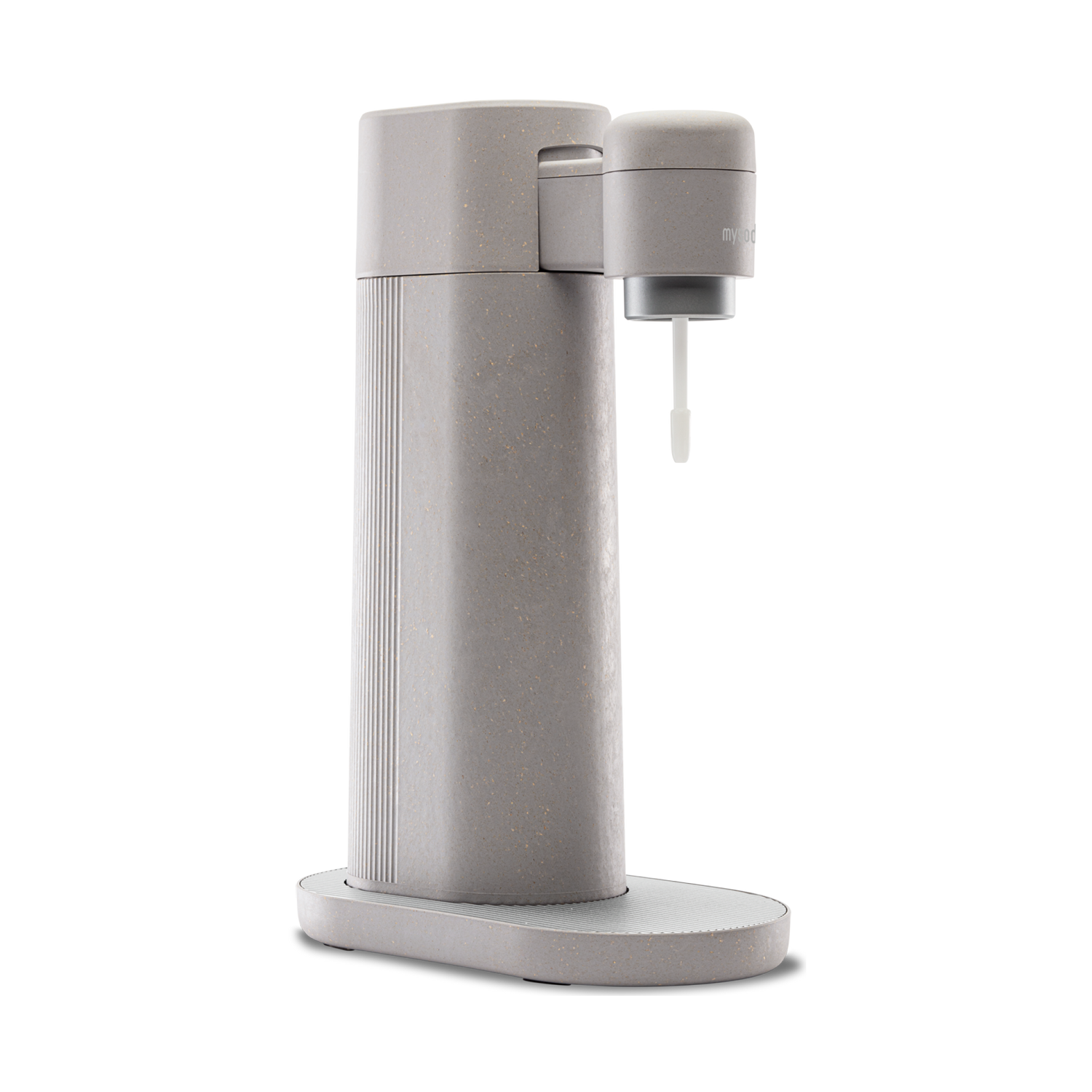 A Toby sparkling water maker, colour dove, viewed from the side