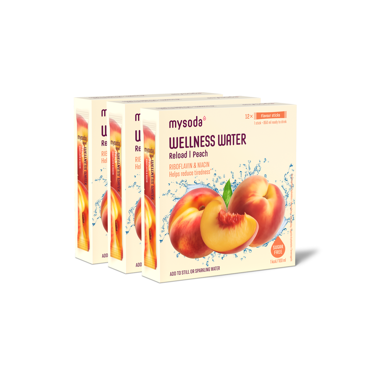 Peach Wellness Water Reload 3-Pack