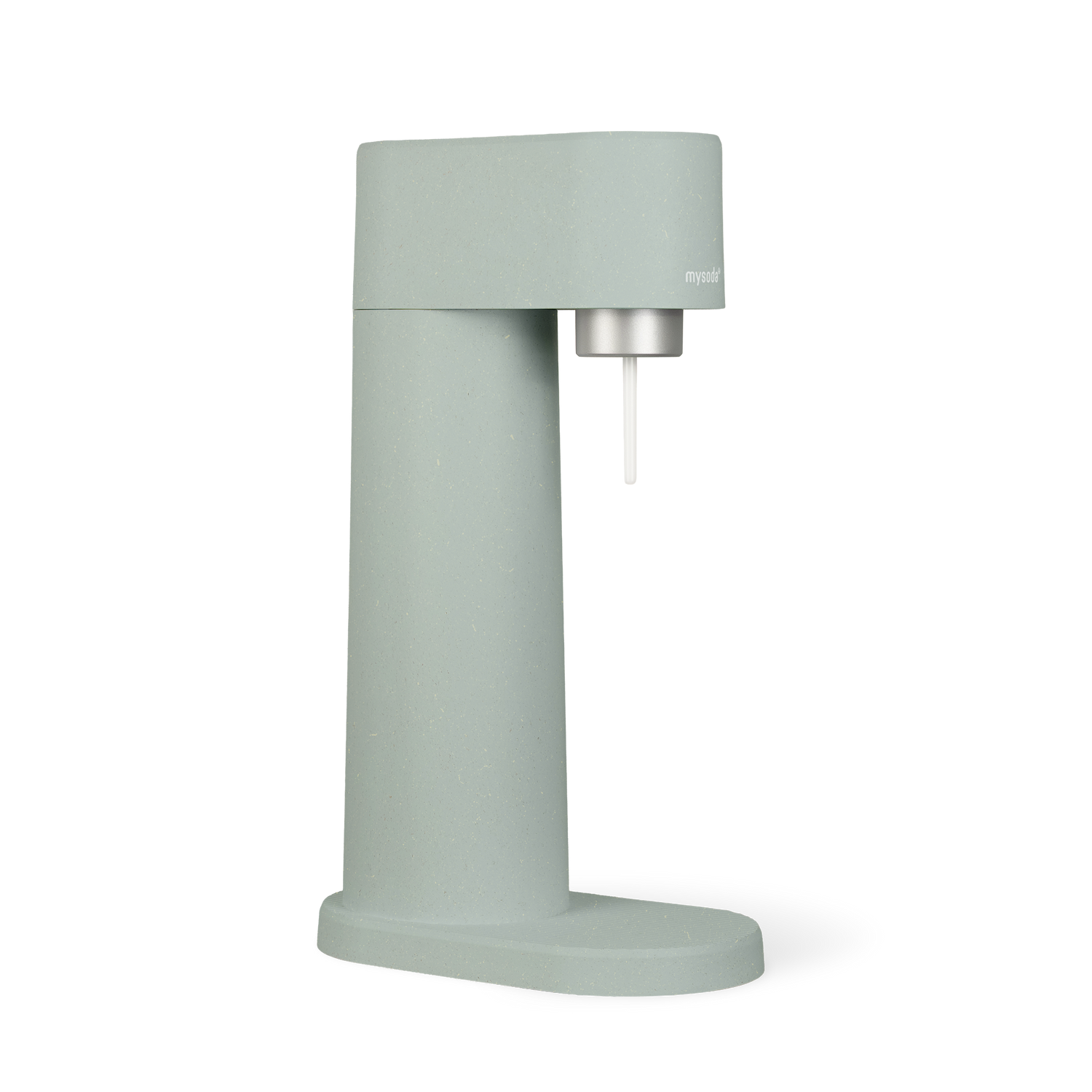 A pigeon Woody sparkling water maker viewed from the side