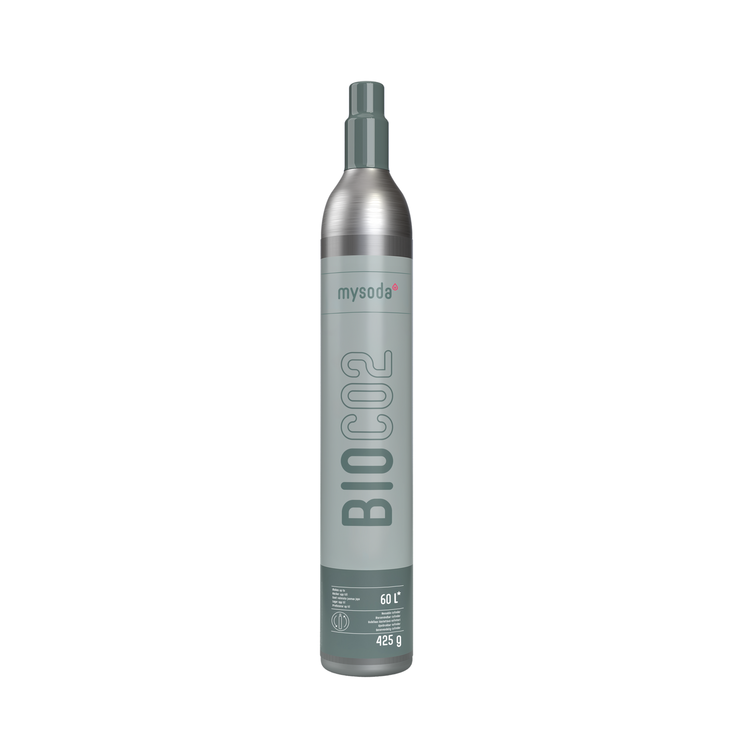 A Mysoda Bio-CO2 cylinder