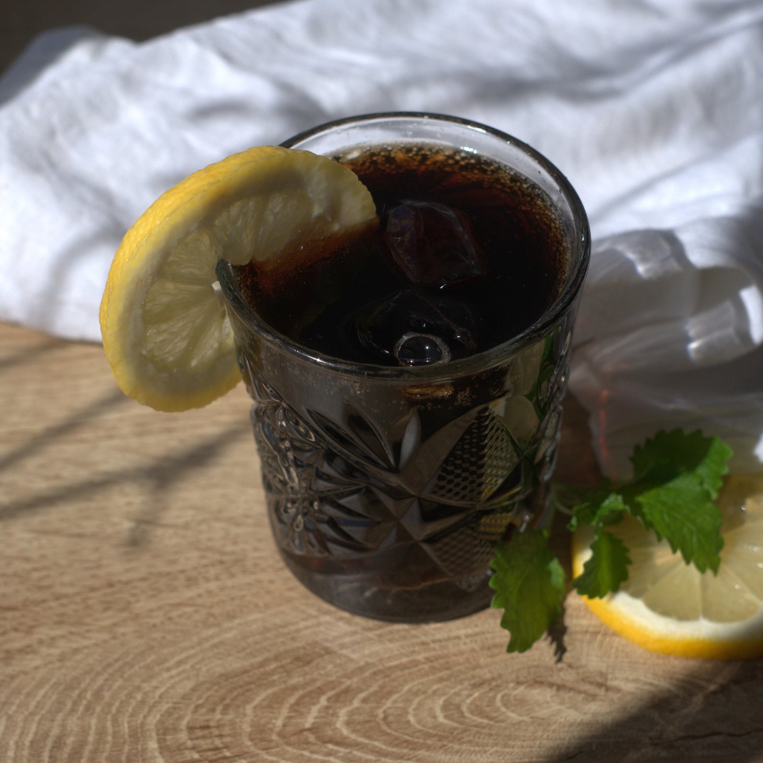 A glass of homemade coke