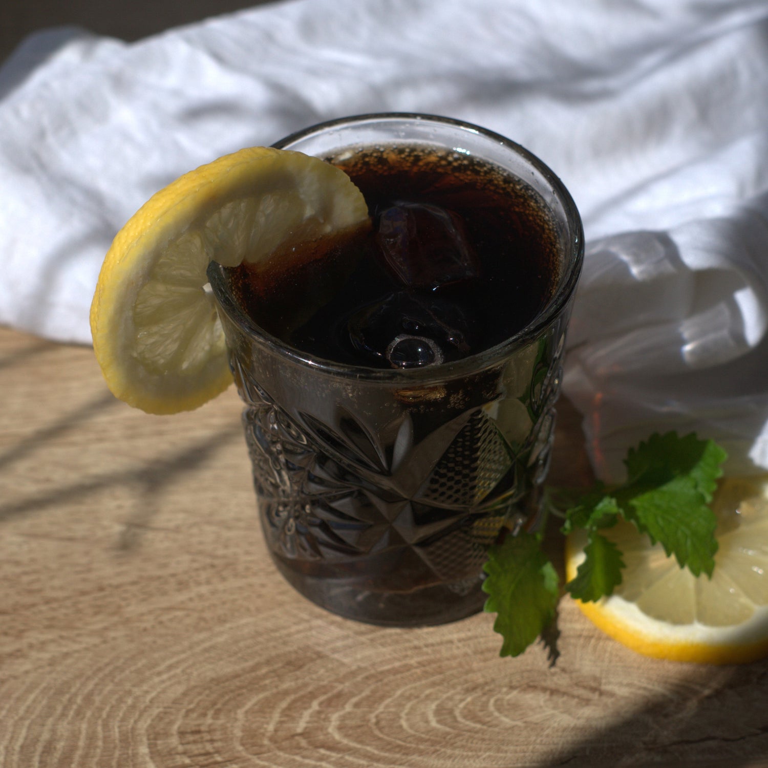 A glass of homemade coke
