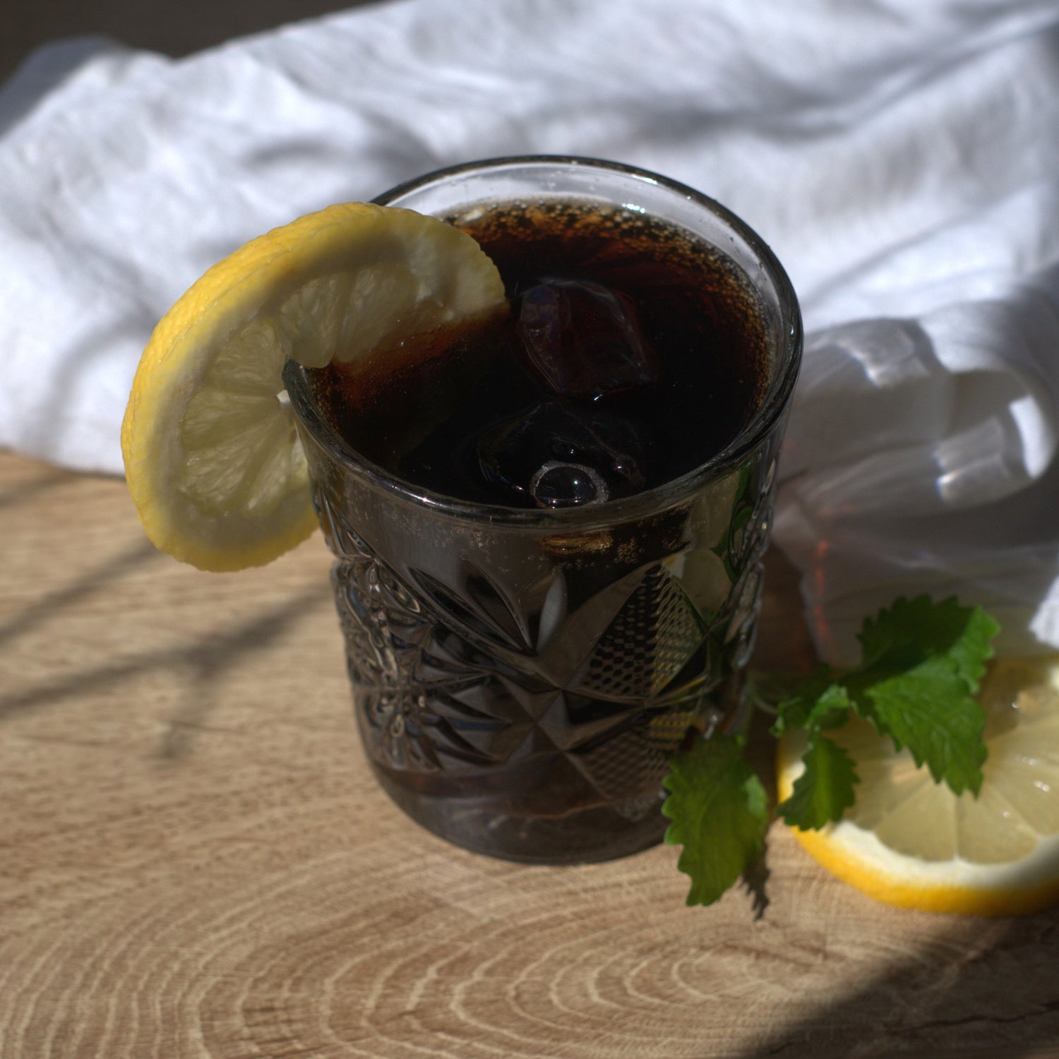 A glass of homemade coke