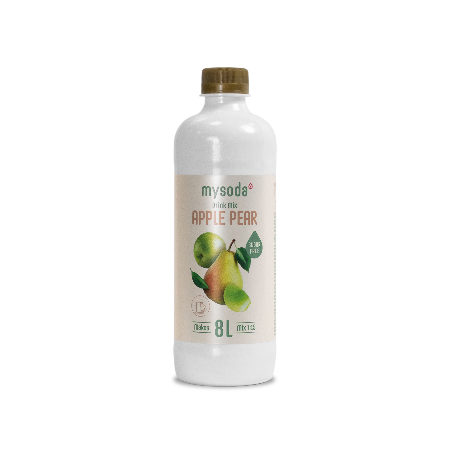 A Mysoda drink mix bottle apple-pear sugar-free