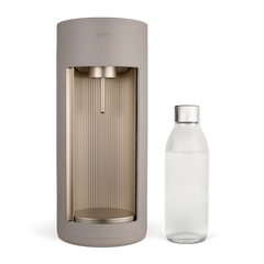 A Glassy carbonator - colour clay - and glass  bottle