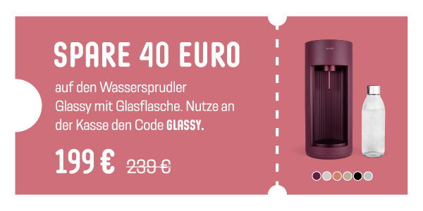 Glassy voucher - save 40 euros - German