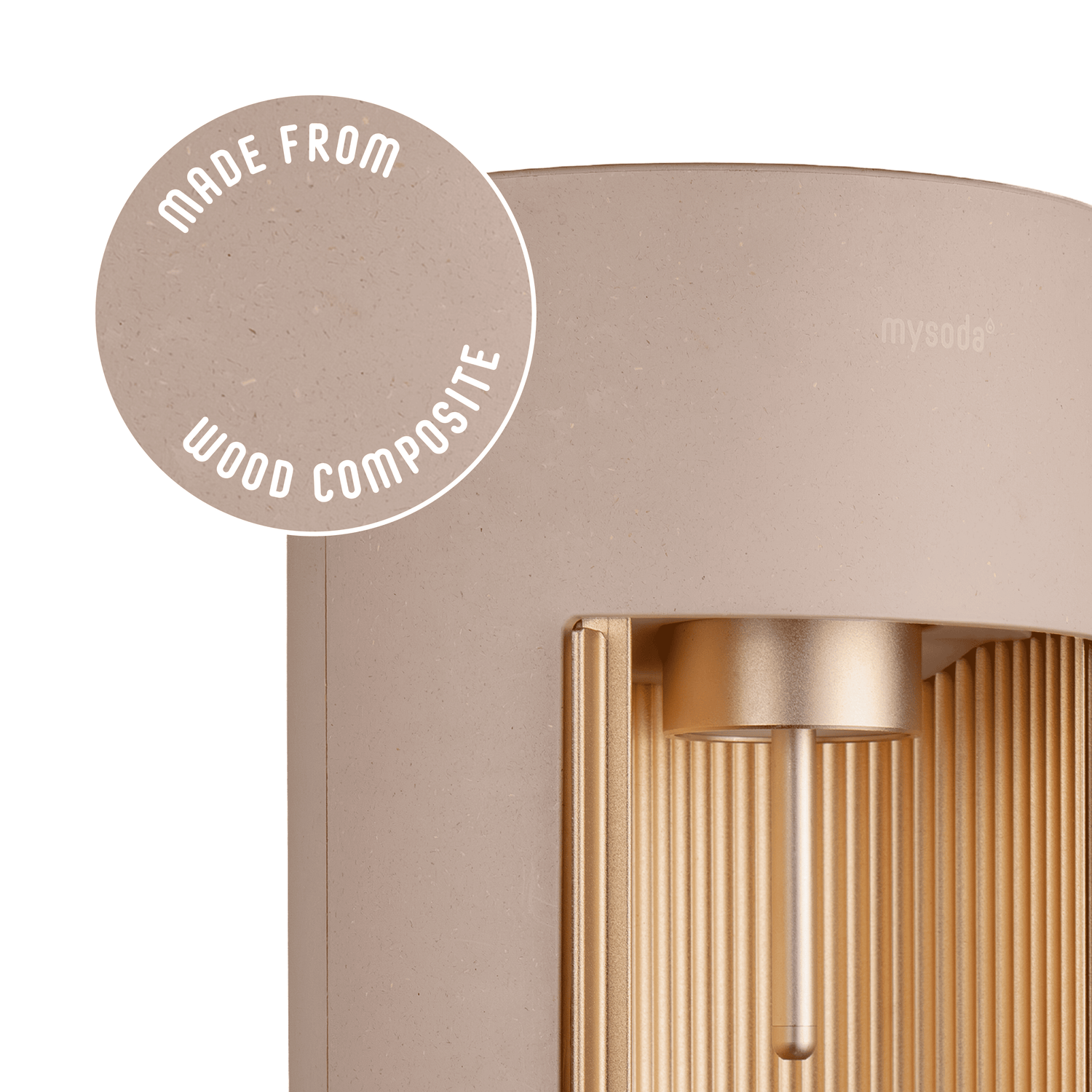 Glassy sparkling water maker for glass bottles