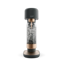 A black-copper Ruby 2 soda maker viewed from the front