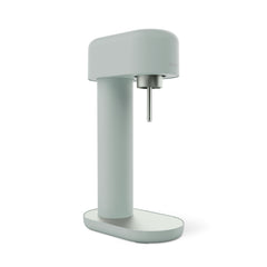 A pigeon-coloured Ruby 2 sparkling water maker viewed from the side