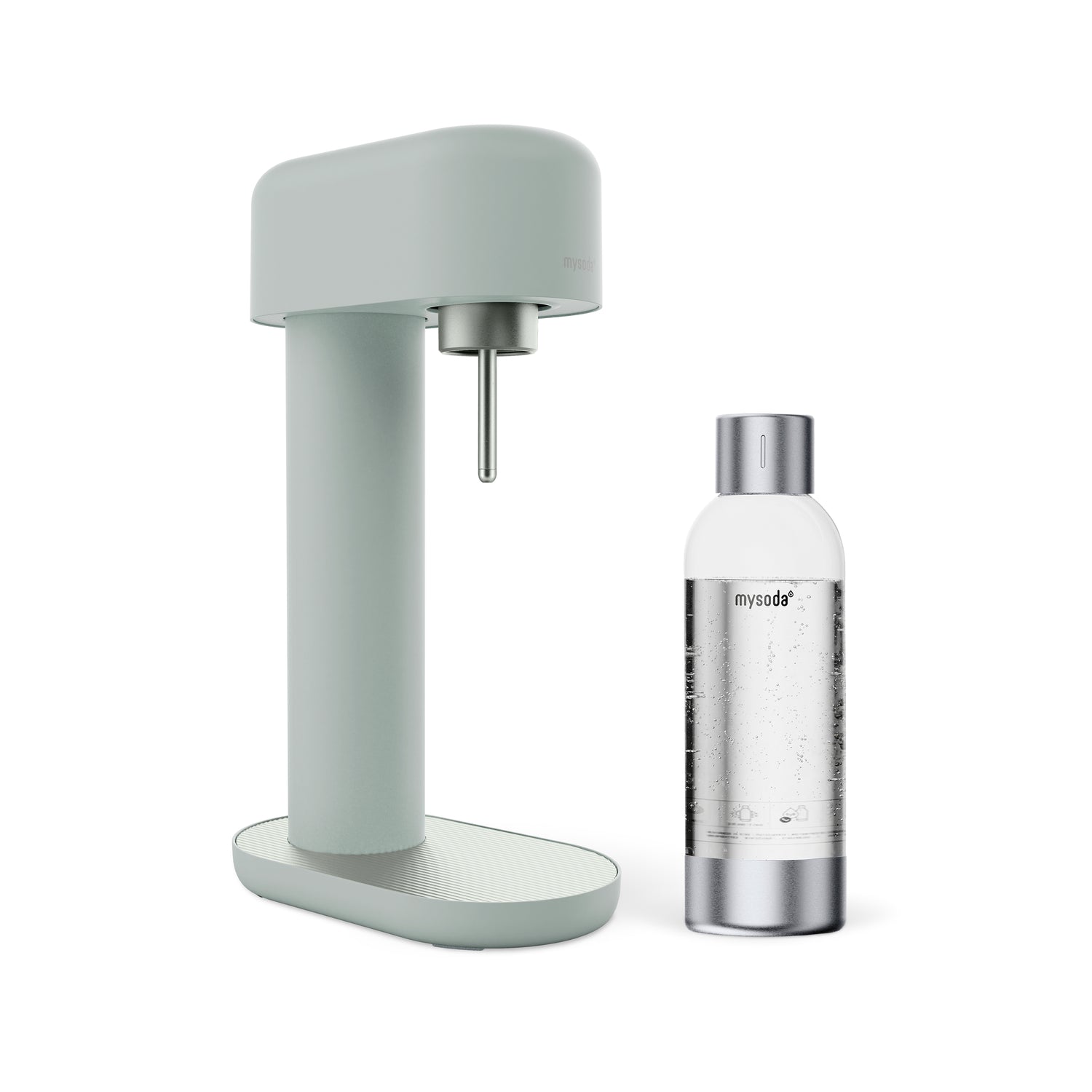 A pigeon Ruby 2 sparkling water maker with silver premium water bottle