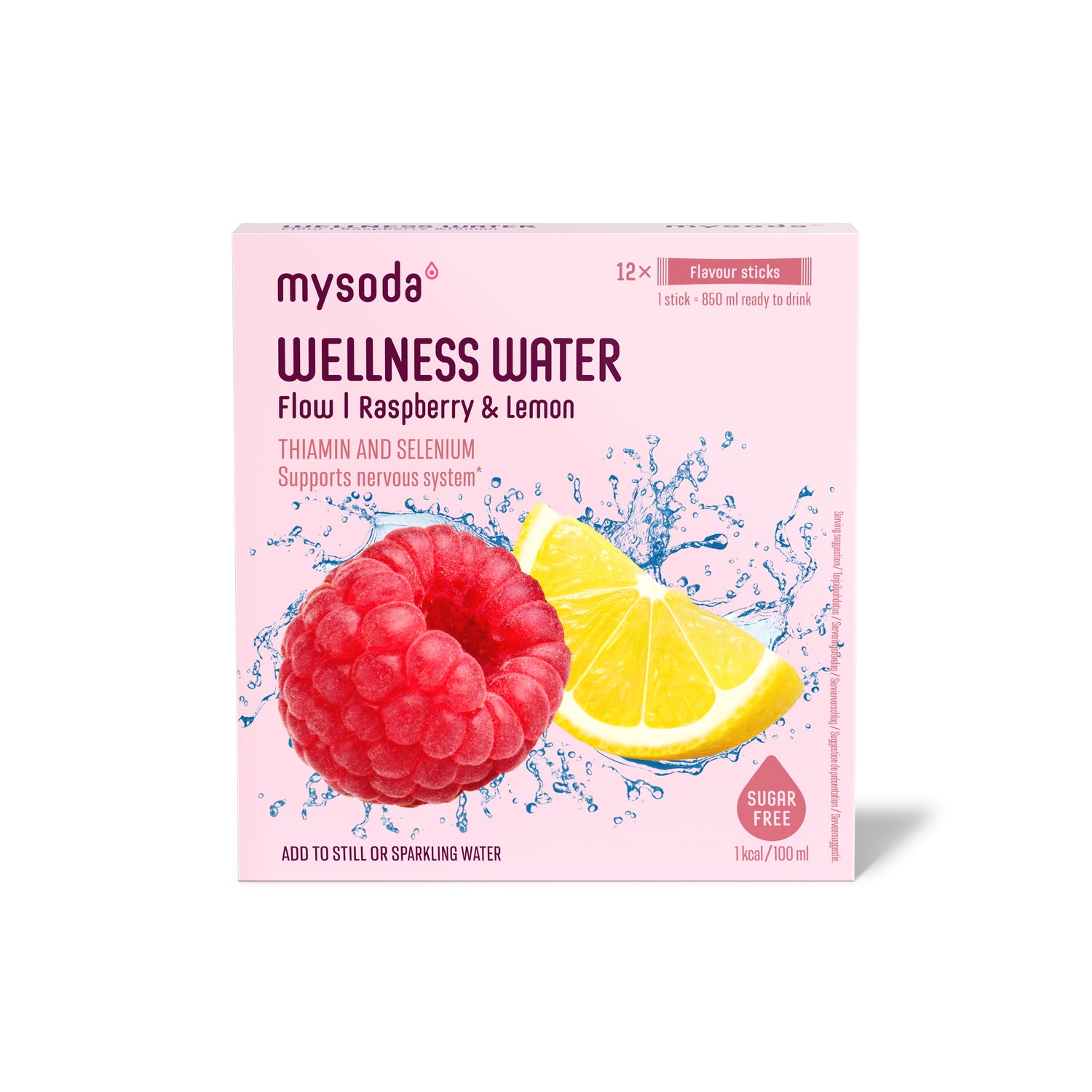 Box of Wellness Water Raspberry & Lemon