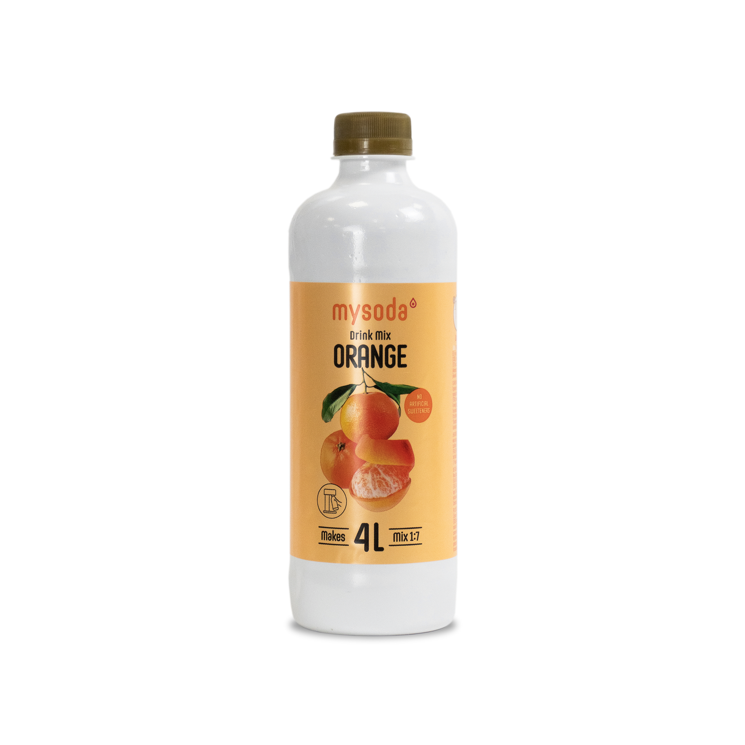 A Mysoda drink mix bottle orange