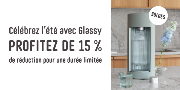 Voucher for 15% discount on Glassy soda maker