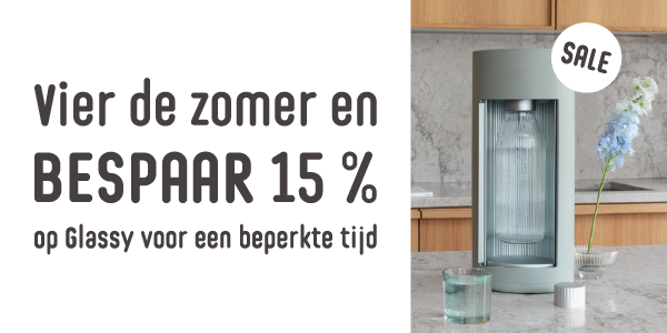 Voucher for 15% discount on Glassy soda maker