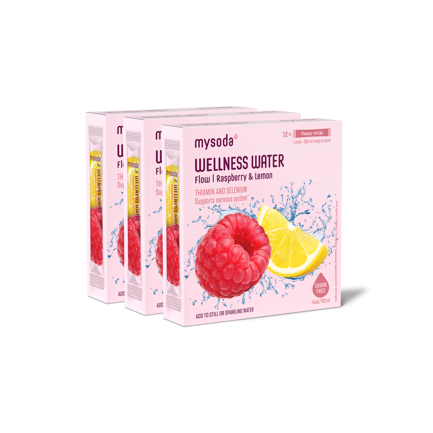 Raspberry & Lemon Wellness Water Flow 3-Pack