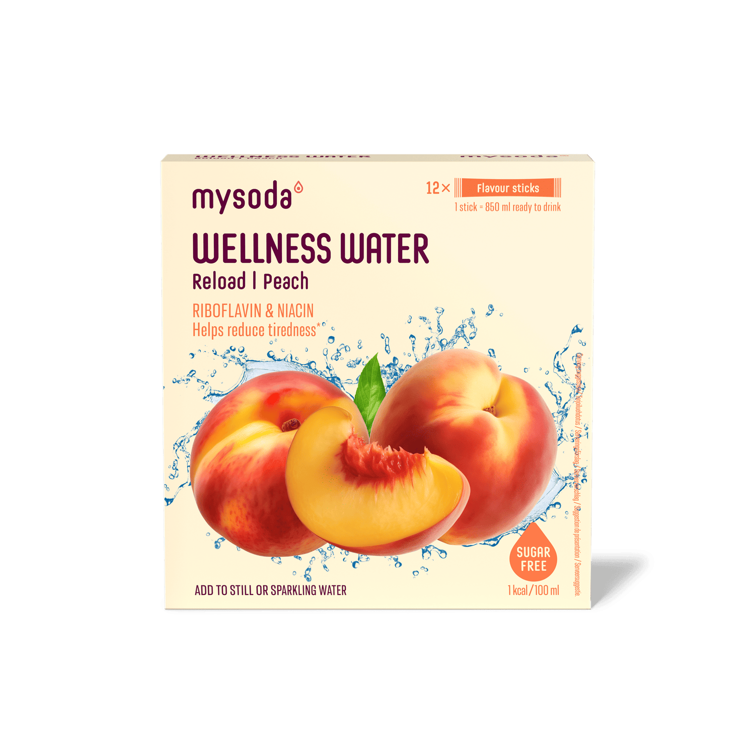 One pack of Wellness Water Peach