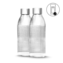 Two glass bottles for Mysoda Glassy soda maker