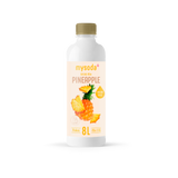 A bottle of sugar-free pineapple drink mix for sparkling water