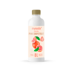 A bottle of sugar-free pink grapefruit drink mix for sparkling water