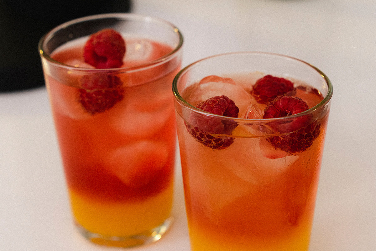 Perzik-Raspberry Mocktail voor Zomeravonden