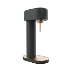 A black-copper Ruby 2 sparkling water maker viewed from the side