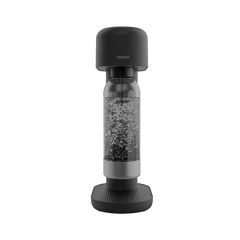 An all black Ruby 2 sparkling water maker viewed from the front