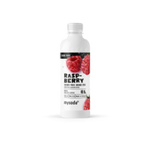 A bottle of sugarfree Mysoda drink mix raspberry