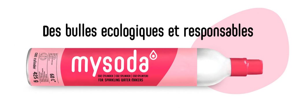 Un cylindre de CO2 contient des bulles éco-friendly et durables