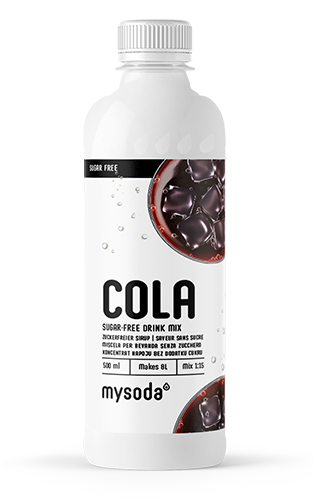 Eine Flasche zuckerfreier Mysoda Sirup Cola