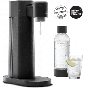 Machine à eau gazeuse Mysoda Toby Black avec bouteille