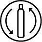 Icon für wiederverwendbare CO2 Zylinder