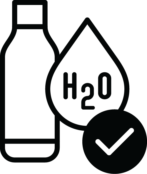 Symbol, der viser, ad du skal kun karbonisere vand i din flaske