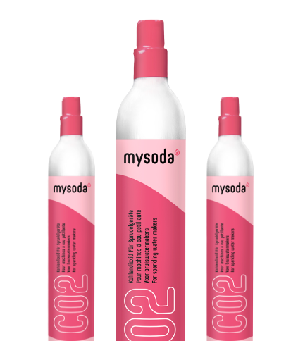 Tre Mysoda co2 cylindre