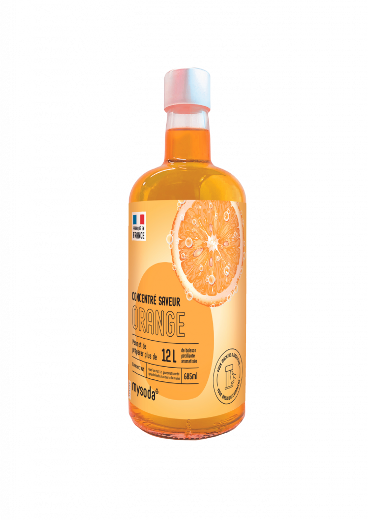 Une bouteille de concentré saveur orange