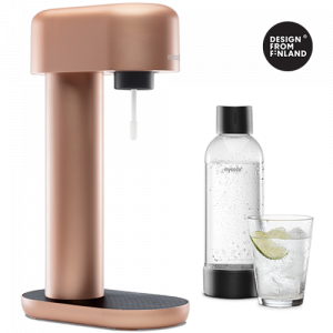 Copper Mysoda Ruby sparkling water maker with bottle