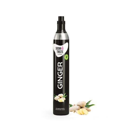 A SodaTASTE CO2 cylinder with natural ginger flavour